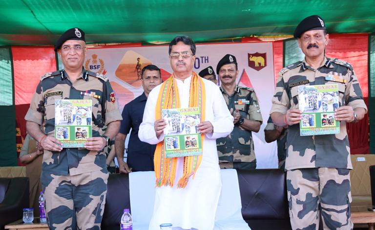 Tripura CM Manik Saha Commends BSF’s Efforts in Securing India-Bangladesh Border